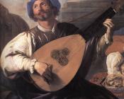 特奥多尔 隆鲍茨 : Allegory of the Five Senses detail